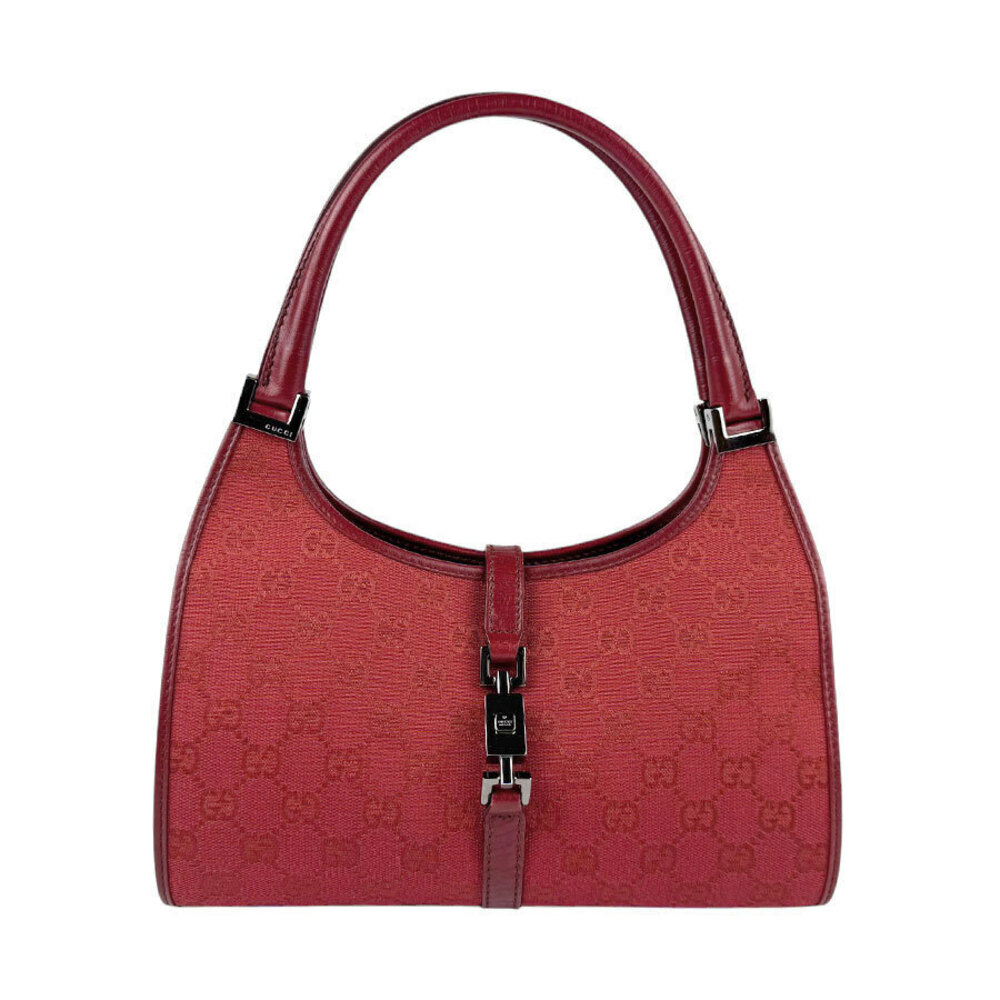 Gucci Jackie GG Canvas Top Handle Bag Red